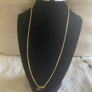 Christian Dior gold plated chain necklace 20”